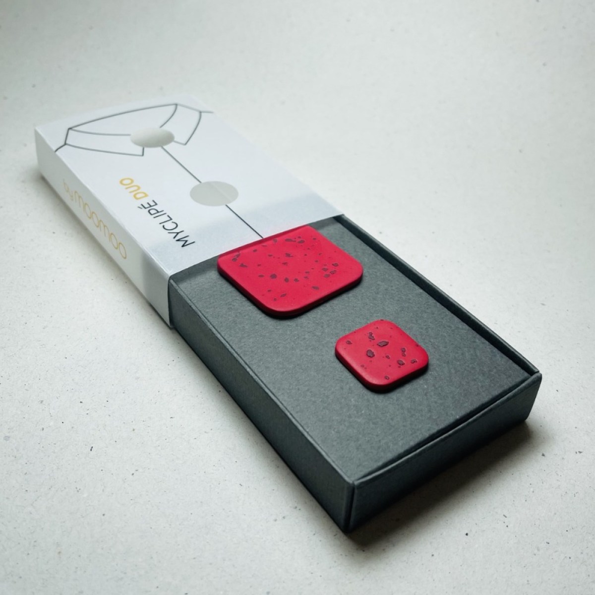 DUO SQUARE RED-BORDO